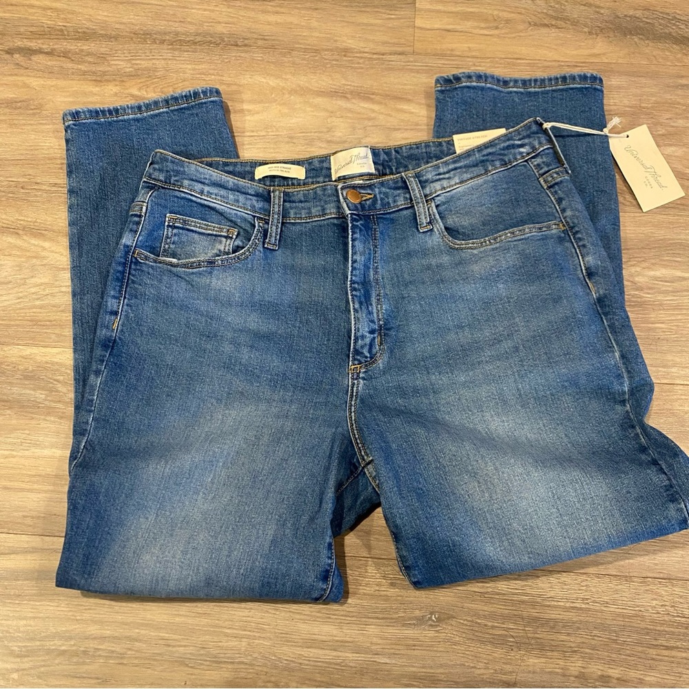 Vintage Stretch Slim Straight Jeans